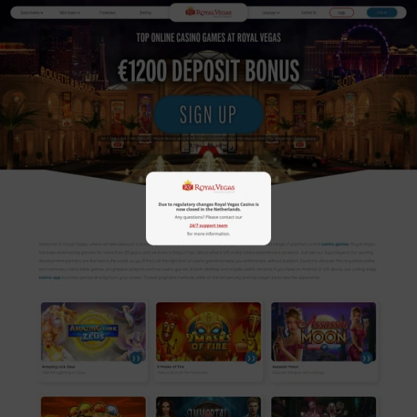 Royal Vegas Casino on theporncat.com