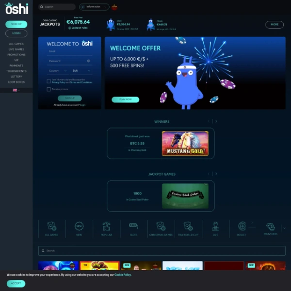 Oshi Casino on theporncat.com