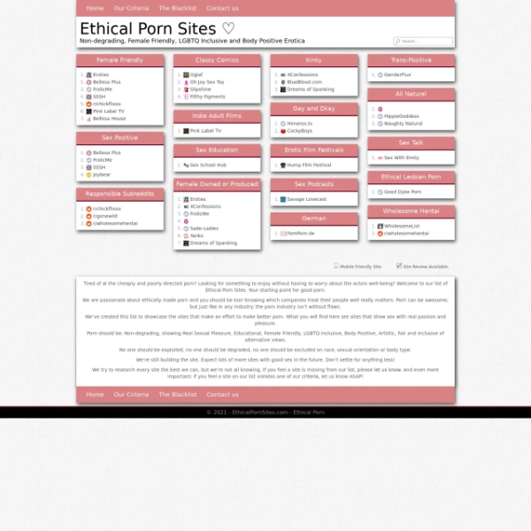 Ethical Porn Sites on theporncat.com